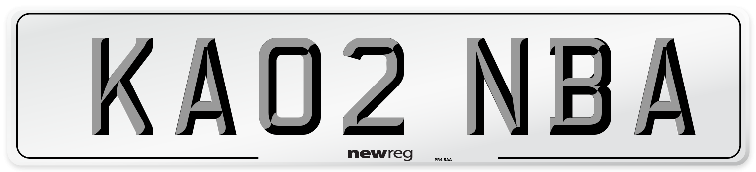 KA02 NBA Number Plate from New Reg